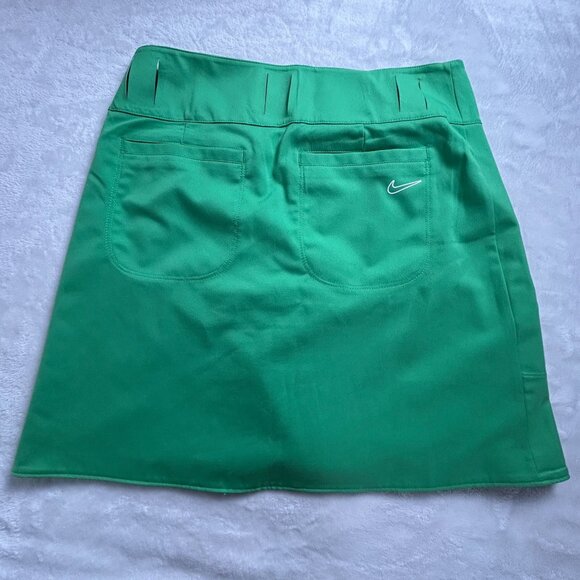 Nike Reversable Wrap Plaid Tennis Golf Skirt Green Pockets Size UK 4 Dri-Fit - Picture 4 of 10